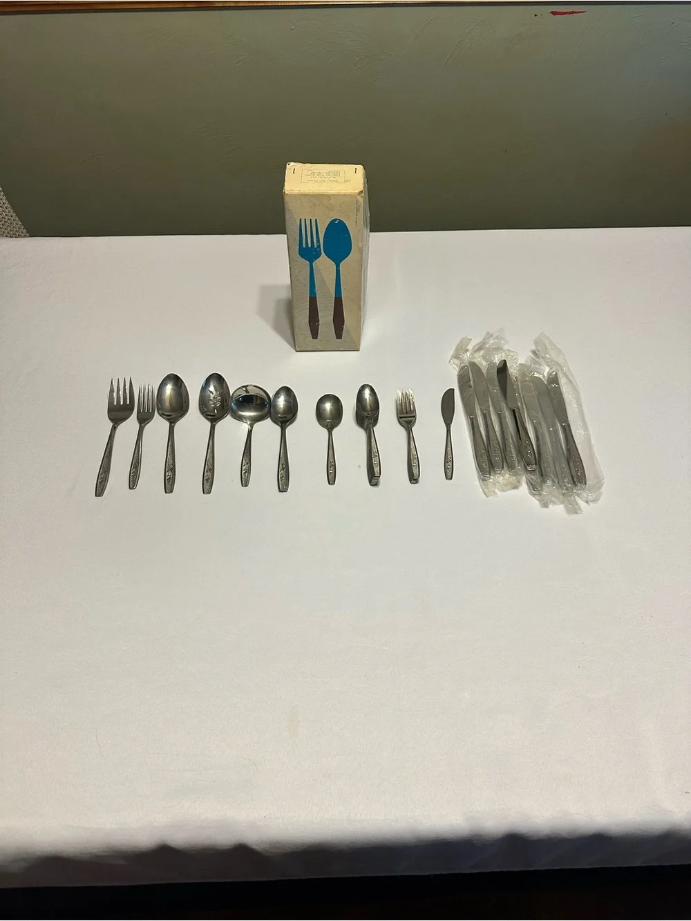 Vintage Oneida community  Stainless  steel Flatware Assortment 44 pieces.